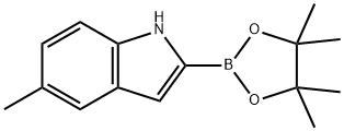 5-METHYLINDOLE-2-BORONIC ACID PINACOL ESTER 结构式