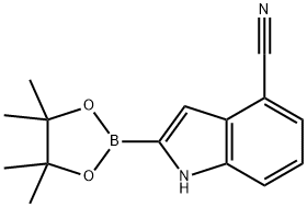 4-氰基吲哚-2-硼酸频那醇酯 结构式