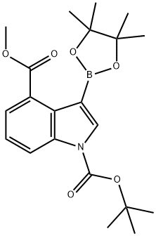 1-BOC-4-(METHYLCARBONYL)INDOLE-3-BORONIC ACID, PINACOL ESTER 结构式