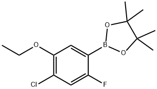 4-CHLORO-5-ETHOXY-2-FLUOROPHENYLBORONIC ACID, PINACOL ESTER 结构式