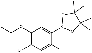 4-CHLORO-2-FLUORO-5-ISOPROPOXYPHENYLBORONIC ACID, PINACOL ESTER 结构式