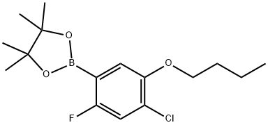 5-BUTOXY-4-CHLORO-2-FLUOROPHENYLBORONIC ACID, PINACOL ESTER 结构式