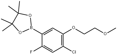 4-CHLORO-2-FLUORO-5-(2-METHOXYETHOXY)PHENYLBORONIC ACID, PINACOL ESTER 结构式