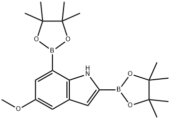 5-METHOXYINDOLE--2,7-DIBORONIC ACID, PINACOL ESTER 结构式