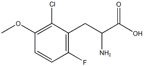 2-氨基-3-(2-氯-6-氟-3-甲氧基苯基)丙酸 结构式