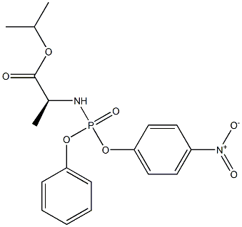 N-[(S)-(4-硝基苯氧基)苯氧基磷酰基]-L-丙氨酸异丙酯 结构式