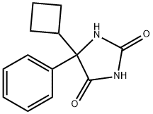 5-环丁基-5-苯基乙内酰脲 结构式