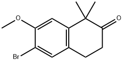 6-溴-7-甲氧基-1,1-二甲基-3,4-二氢萘-2(1H)-酮 结构式
