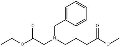 4-[N-苄基-N-(2-乙氧基-2-氧代乙基)氨基]丁酸甲酯 结构式