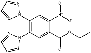 2-硝基-4,5-二(1-吡唑基)苯甲酸乙酯 结构式