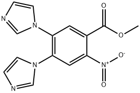 2-硝基-4,5-二(1-咪唑基)苯甲酸甲酯 结构式