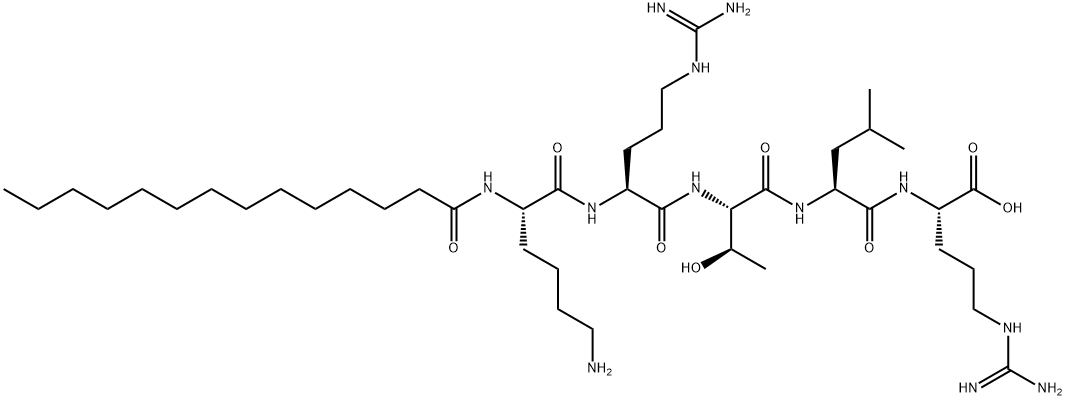 MYRISTOYL-LYS-ARG-THR-LEU-ARG 结构式