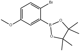 2-溴-5-甲氧基苯硼酸频那醇酯 结构式
