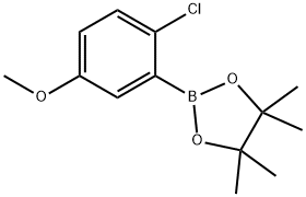 2-氯-5-甲氧基苯硼酸频呢醇酯 结构式