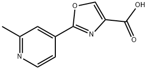 2-(2-甲基吡啶-4-基)恶唑-4-羧酸 结构式