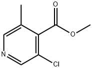 4-Pyridinecarboxylic acid, 3-chloro-5-Methyl-, Methyl ester 结构式