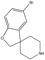 5-溴-2H-螺[苯并呋喃-3,4'-哌啶] 结构式