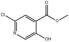 2 - 氯-5 - 羟基异烟酸甲酯 结构式