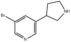 3-broMo-5-(pyrrolidin-3-yl)pyridine 结构式