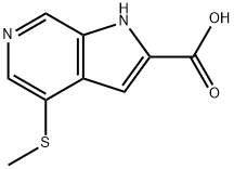 4-(METHYLTHIO)-1H-PYRROLO[2,3-C]PYRIDINE-2-CARBOXYLIC ACID 结构式