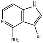 3-bromo-1H-pyrrolo[3,2-c]pyridin-4-amine 结构式