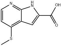 4-(METHYLTHIO)-1H-PYRROLO[2,3-B]PYRIDINE-2-CARBOXYLIC ACID 结构式