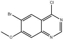 6-溴-4-氯-7-甲氧基喹唑啉 结构式