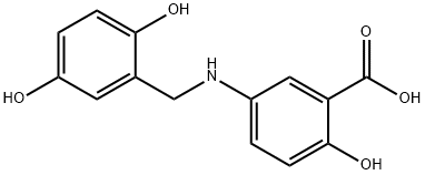 N-(2,5-二羟基苄基)-5-氨基水杨酸 结构式