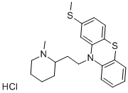 THIORIDAZINE HYDROCHLORIDE 结构式