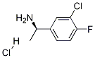 (R)-1-(3-氯-4-氟苯基)乙胺盐酸盐 结构式