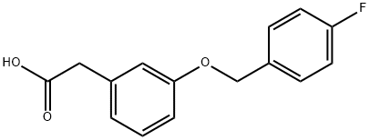 3-[(4-氟苯甲基)氧]苯乙酸 结构式