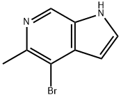 4-溴-5-甲基-1H-吡咯并[2,3-C]吡啶 结构式