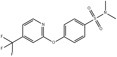 N,N-二甲基-4-((4-(三氟甲基)吡啶-2-基)氧基)苯磺酰胺 结构式