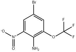 4-溴-2-硝基-6-(三氟甲氧基)苯胺 结构式