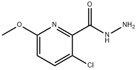 3-Chloro-6-methoxypyridine-2-carboxylic acid hydrazide 结构式