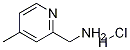 (4-METHYLPYRIDIN-2-YL)METHANAMINE HYDROCHLORIDE 结构式