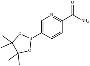 5-(4,4,5,5-四甲基-1,3,2-二氧杂环戊硼烷-2-基)吡啶酰胺 结构式