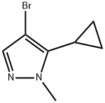 4-溴-5-环丙基-1-甲基-1H吡唑 结构式