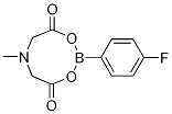 4-氟苯基硼酸甲基亚氨基二乙酸酯 结构式
