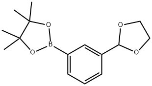 2-(3-(1,3-二氧戊环-2-基)苯基)-4,4,5,5-四甲基-1,3,2-二氧杂硼烷 结构式