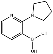 2-(吡咯烷-1-基)吡啶-3-硼酸 结构式