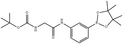 3-{2-(BOC-氨基)乙酰胺}苯硼酸频哪酯 结构式