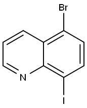 5-溴-8-碘喹啉 结构式