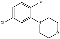 4-(2-溴-5-氯苯基)吗啉 结构式