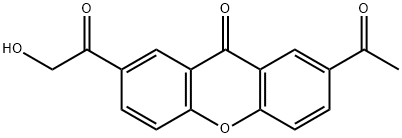 2-hydroxyacetyl-7-acetylxanthone 结构式