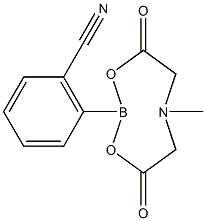 2-氰基苯硼酸甲基亚氨基二乙酸酯 结构式