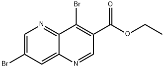 4,7-二溴-1,5-萘啶-3-甲酸乙酯 结构式