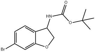 N-(6-溴-2,3-二氢苯并呋喃-3-基)氨基甲酸叔丁酯 结构式