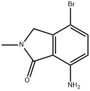 7-氨基-4-溴-2-甲基异吲哚啉-1-酮 结构式