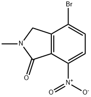 4-溴-2-甲基-7-硝基异吲哚啉-1-酮 结构式